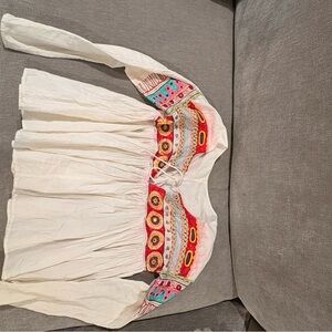 Embroidered White Boho Top